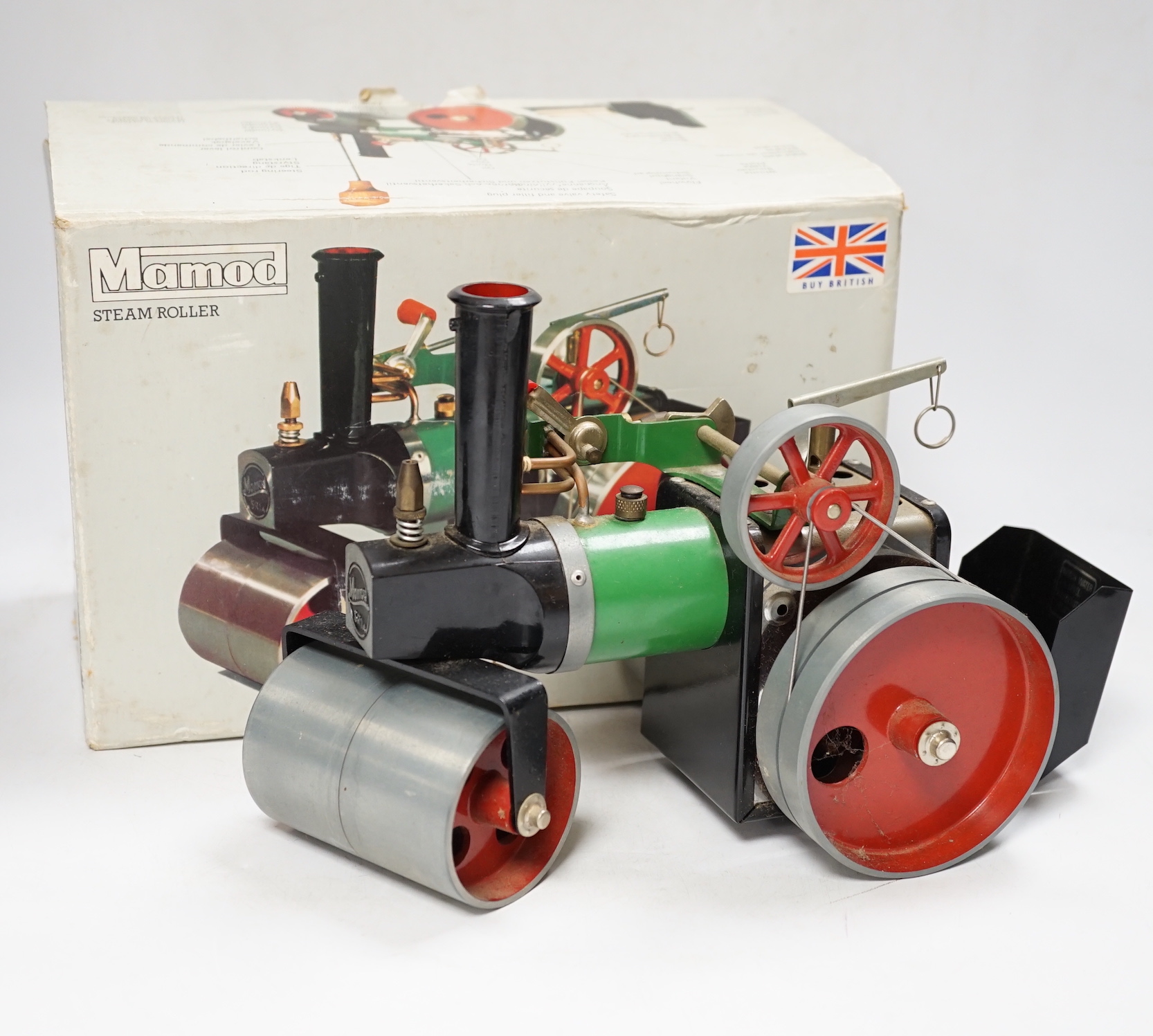 A boxed Mamod live steam Road Roller